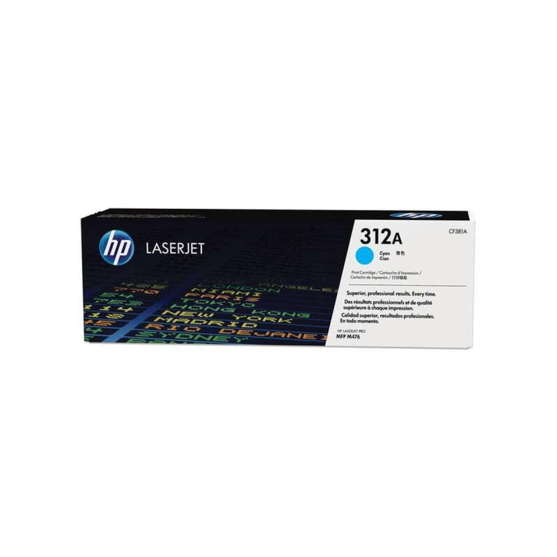 TONER ORIGINALE (CF381A, 312A) HP LASERJET PRO 400 COLOR MFP M476DN (2,7K) CIANO