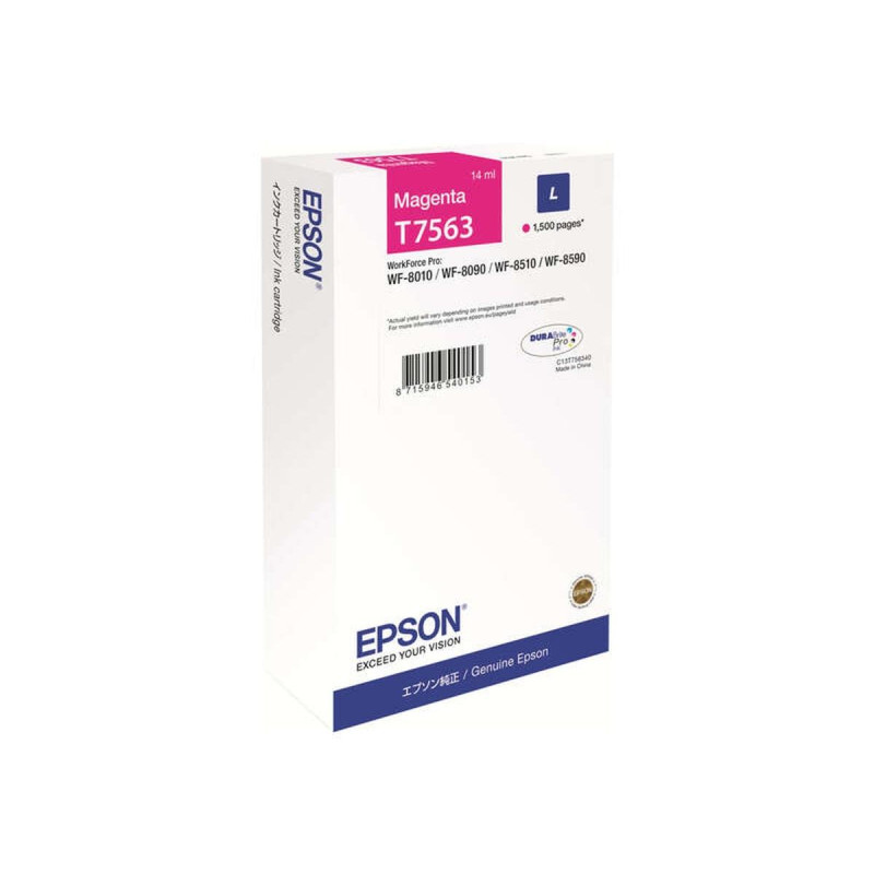CARTUCCIA ORIGINALE (T7563) EPSON WORKFORCE PRO WF8010DW (2,5K) CIANO
