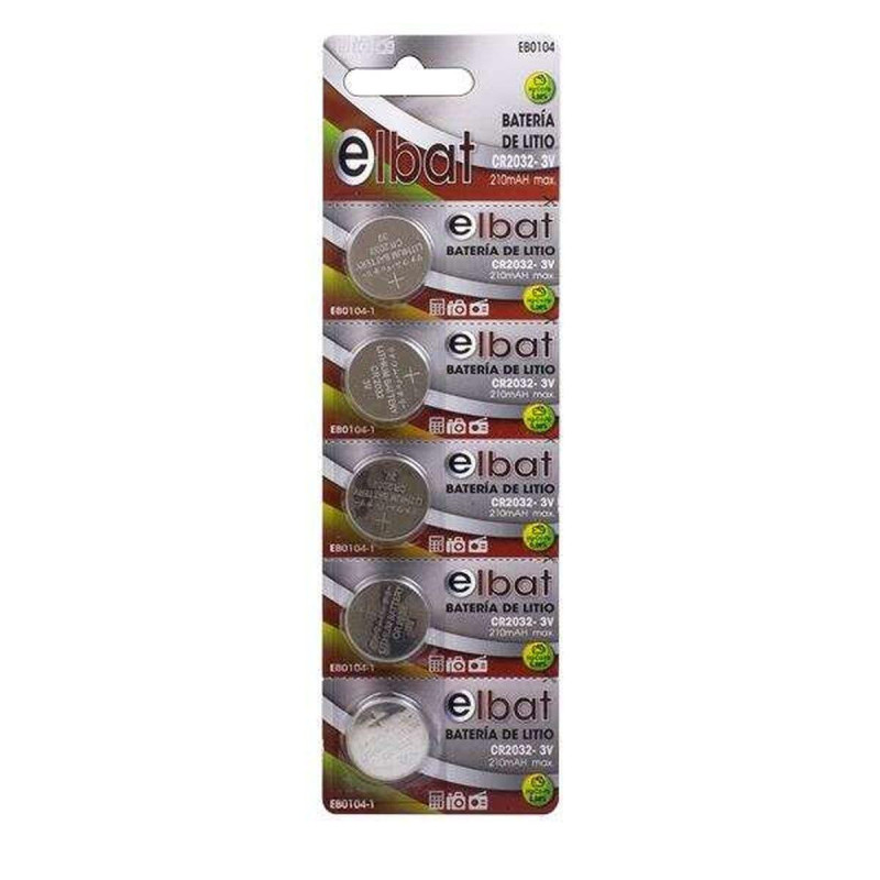 CONFEZIONE DA 5 BATTERIE A BOTTONE AL LITIO CR2032 DA 3 V