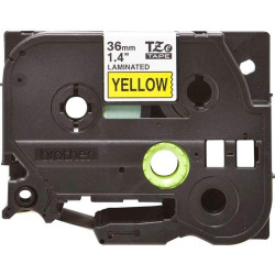 NASTRO ORIGINALE LAMINATO NERO SU GIALLO (36MM X 8M) BROTHER TZE-661