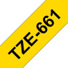 NASTRO ORIGINALE LAMINATO NERO SU GIALLO (36MM X 8M) BROTHER TZE-661