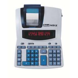 CALCOLATRICE TERMICA PROFESSIONALE IBICO 1491X 14 CIFRE - DISPLAY LCD A 2 COLORI - STAMPA IN BIANCO E NERO - VELOCITÀ 10 RIGHE A