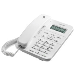 TELEFONO FISSO MOTOROLA CT202 - VIVAVOCE - IDENTIFICATIVO CHIAMANTE - BIANCO