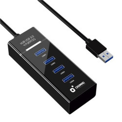 CIABATTA USB 2.0 CROMAD - LUNGHEZZA 30CM - VELOCITÀ DI TRASFERIMENTO 480 MBPS - 4 PORTE