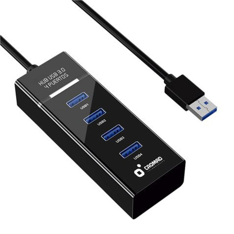 CIABATTA USB 2.0 CROMAD - LUNGHEZZA 30CM - VELOCITÀ DI TRASFERIMENTO 480 MBPS - 4 PORTE