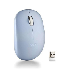 MOUSE WIRELESS NGS CON TASTI SILENZIOSI - 2 PULSANTI - AMBIDESTRO - AZZURRO
