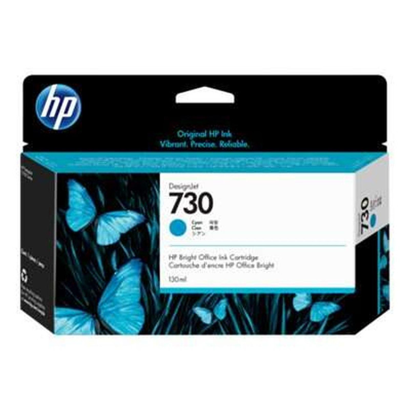 CARTUCCIA ORIGINALE (P2V62A, 730) HP DESIGNJET T1600 | 130ML | CIANO