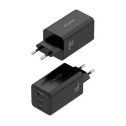 CARICABATTERIE AISENS GAN 100W - 2XUSB-C PD3.0, QC4.0, QC5.0 - 1XUSB-A QC3.0 - NERO