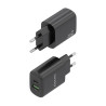 CARICABATTERIE AISENS GAN 20W - 1XUSB-C PD3.0 - 1XUSB-A QC3.0 - COLORE NERO