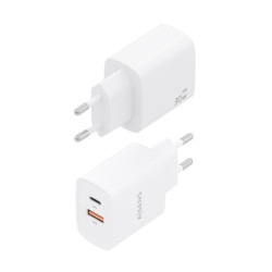 CARICABATTERIE AISENS GAN 30W - USB-C PD3.0 - TECNOLOGIA AI PER RILEVARE PROTOCOLLO E VELOCITÀ DI RICARICA - BIANCO