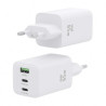CARICABATTERIE AISENS GAN USB-C 65W - ALTA EFFICIENZA ENERGETICA - TECNOLOGIA AI - RICARICA RAPIDA E SICURA - 3 PORTE USB - COMP