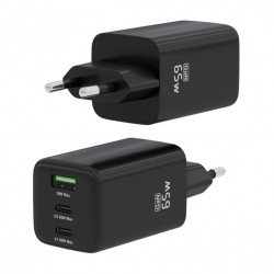 CARICABATTERIE AISENS GAN USB-C DA 65 W - ALTA EFFICIENZA ENERGETICA - TECNOLOGIA AI PER RICARICA RAPIDA - PROTEZIONI DI SICUREZ