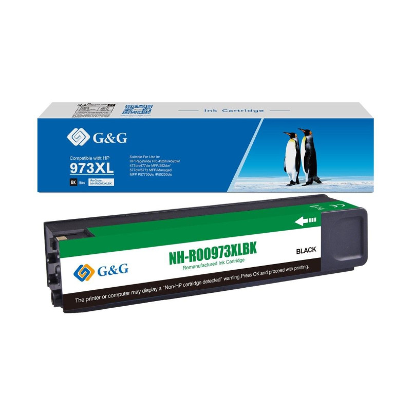 CARTUCCIA RIGENERATA ANTI-FIRMWARE UPGRADE (L0S07AE, 973X) PER HP PAGEWIDE PRO 452DW | NERO