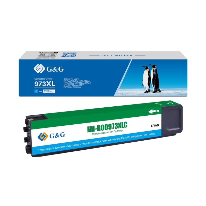 CARTUCCIA RIGENERATA ANTI-FIRMWARE UPGRADE (F6T81AE, 973X) PER HP PAGEWIDE PRO 452DW | CIANO