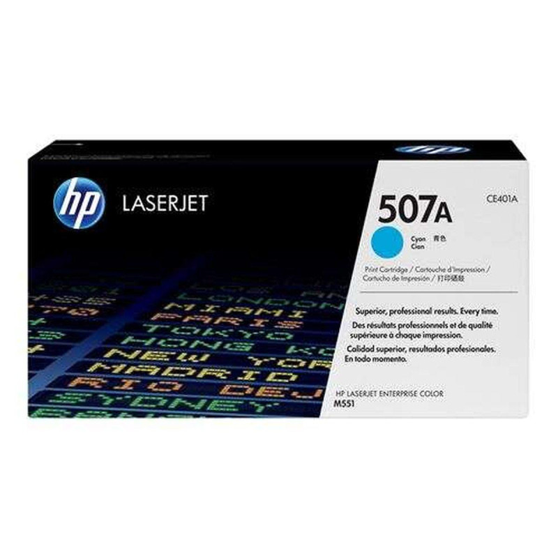 TONER ORIGINALE (CE401A, 507A) HP COLOR LASERJET ENTERPRISE 500 COLOR M551DN | 6K | CIANO