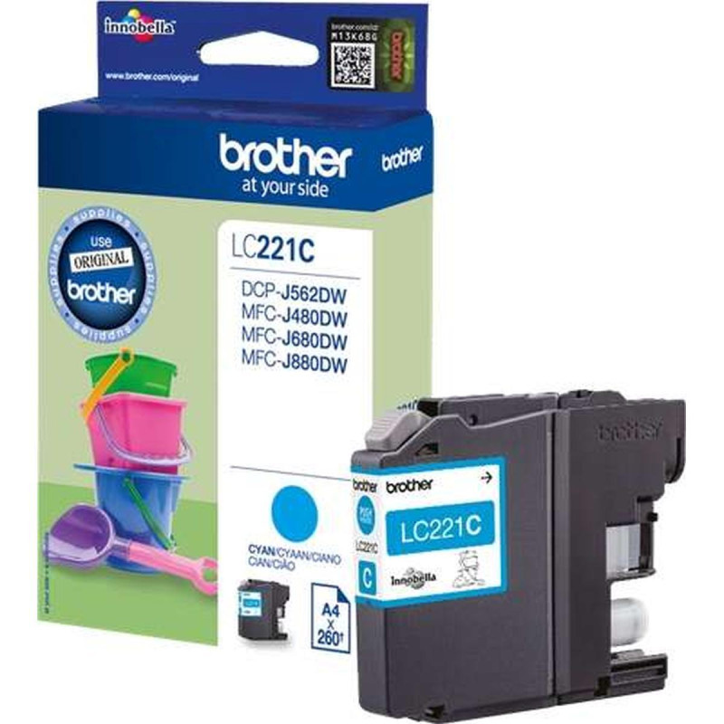 CARTUCCIA ORIGINALE (LC-221C) BROTHER DCP-J562DW | 260 PAGINE | CIANO