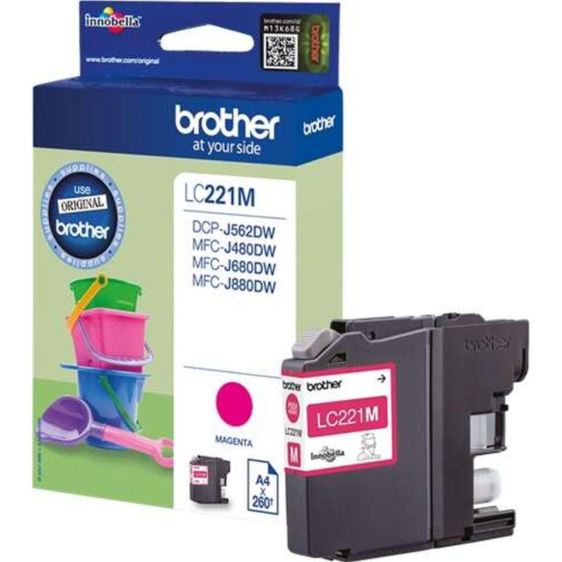 CARTUCCIA ORIGINALE (LC-221M) BROTHER DCP-J562DW | 260 PAGINE | MAGENTA