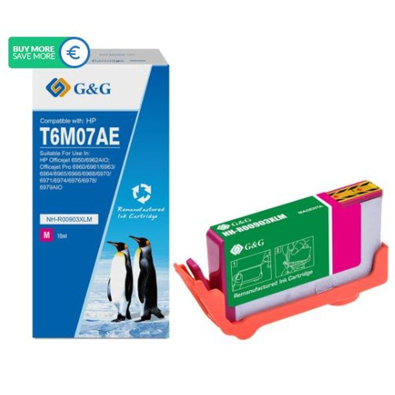 CARTUCCIA RIGENERATA ANTI-FIRMWARE UPGRADE (T6M07AE, 903XL) PER HP OFFICEJET PRO 6860 | MAGENTA