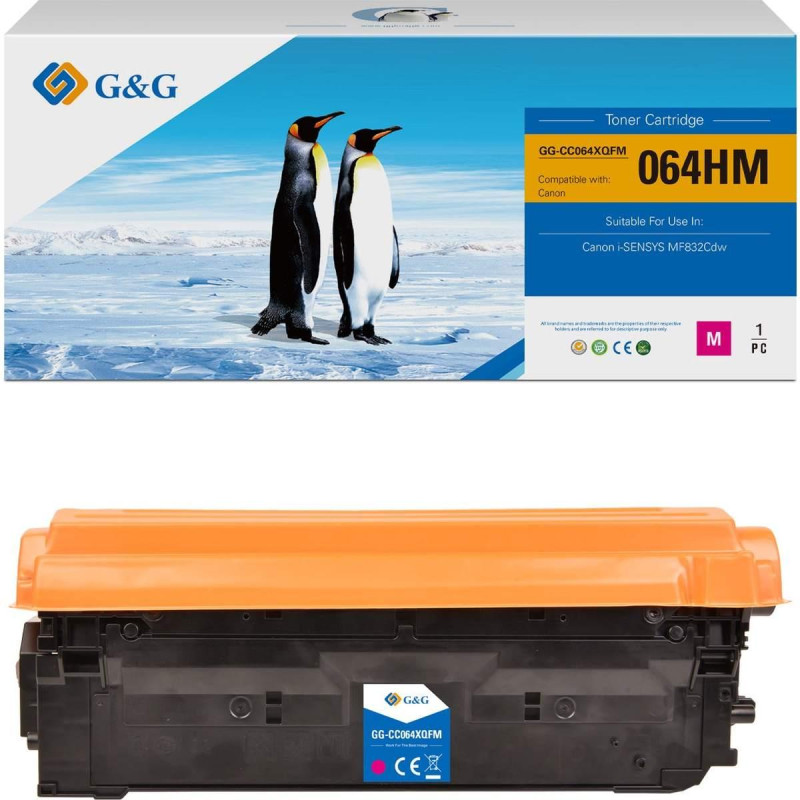 TONER RIGENERATO (064H, 4934C001) PER CANON MF832CDW (10.4K) MAGENTA XL