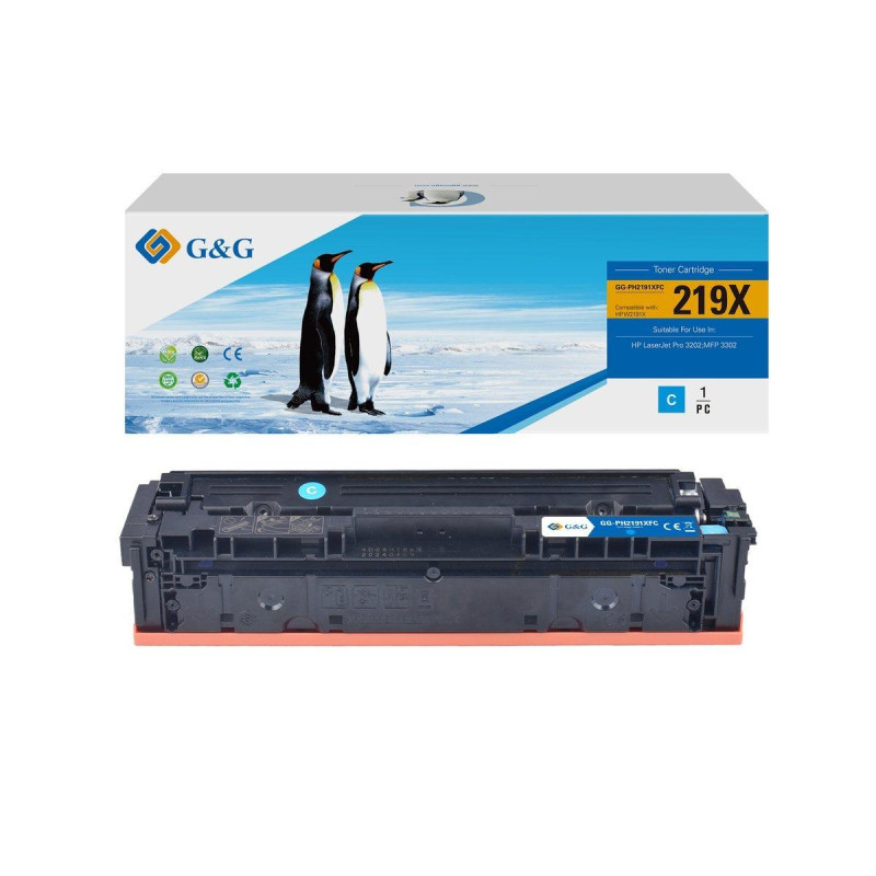 TONER RIGENERATO (W2191X) PER HP COLOR LASERJET PRO MFP 3302FDNG | CIANO XL | 2,5K