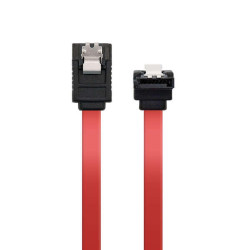 CAVO DATI SATA NANOCABLE CON CONNETTORI ANGOLARI 0,50 M - ROSSO
