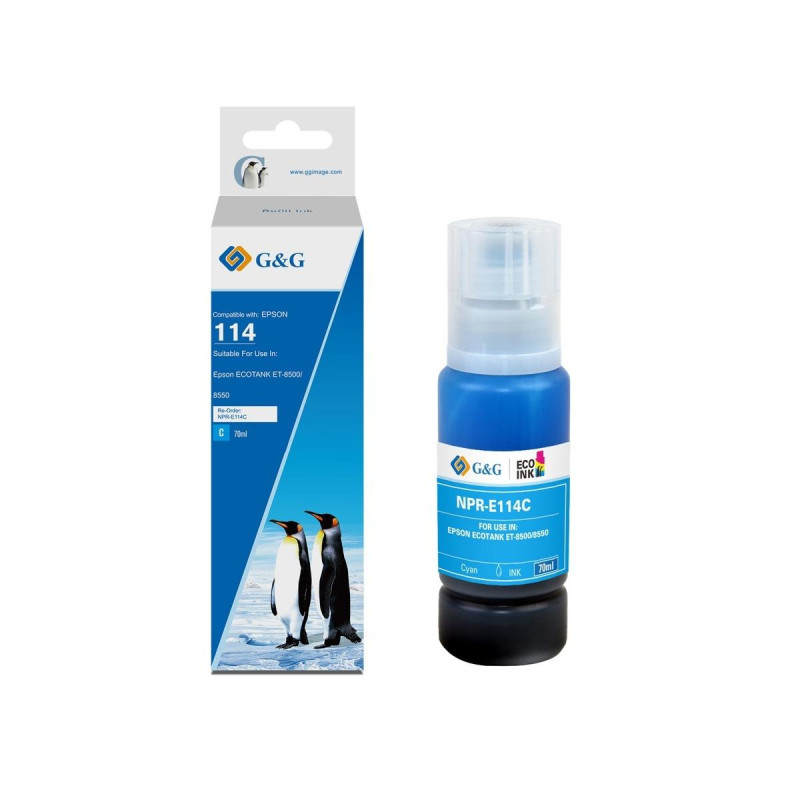 INCHIOSTRO COMPATIBILE (C13T07B240, 114) PER EPSON ET-8550 | CIANO