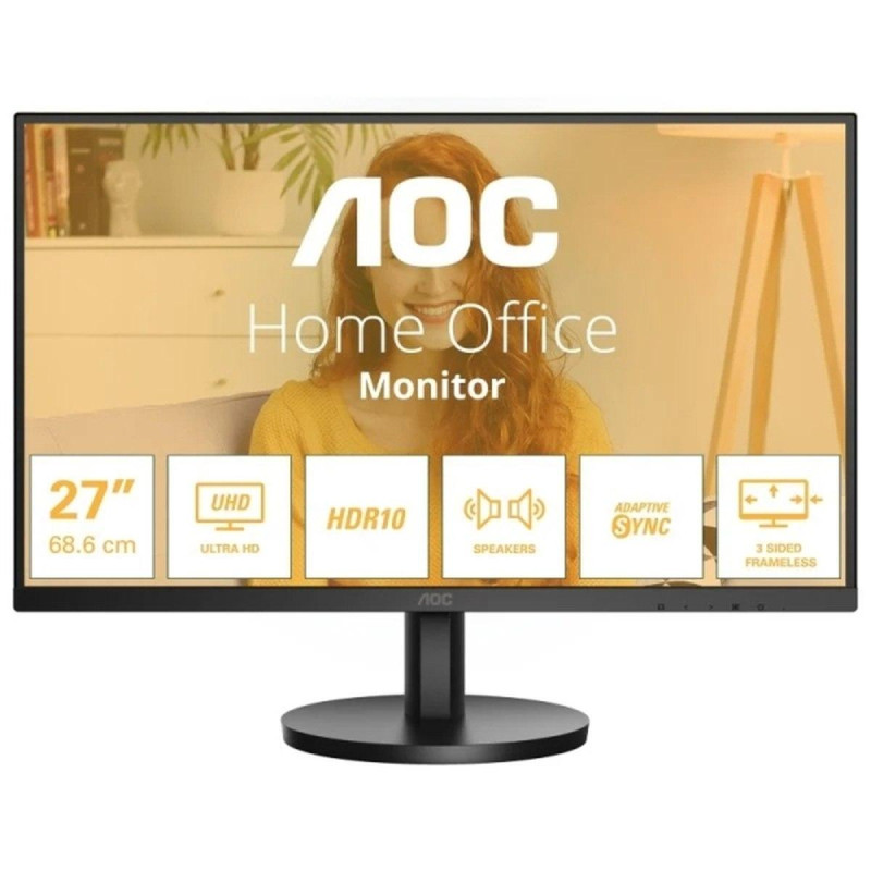 MONITOR 27" AOC U27B3A LED IPS UHD 4K 60HZ HDR10 | NERO