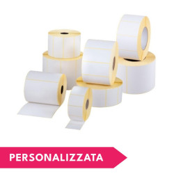 ROTOLO ETICHETTE PER STAMPANTI TERMICHE | ADESIVO PERMANENTE | PERSONALIZZATA MIN. 100 ROTOLI