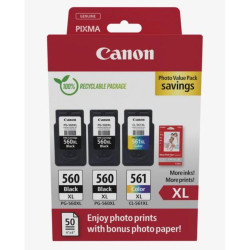 MULTIPACK ORIGINALE (PG-560XL, CL-561XL, 3712C012) CANON TS5350 + CARTA