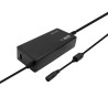 CARICABATTERIE UNIVERSALE AUTOMATICO MULTITENSIONE PER LAPTOP AISENS DA 65 W CON 9 CONNETTORI + USB-A QC 3.0 - NERO