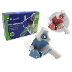DISPENSER PER NASTRO ADESIVO BISMARK NEW LINE TD1201 - LAMA IN ACCIAIO TEMPERATO - IMPUGNATURA ERGONOMICA - COLORI CASUALI ROSSO