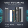 BOX ESTERNO VENTION PER SSD M.2 NVME - DISSIPATORE DI CALORE - USB 3.1 - VELOCITÀ FINO A 10 GBPS - ALLUMINIO - MODALITÀ DI SOSPE
