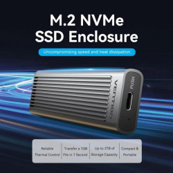 BOX ESTERNO VENTION PER SSD M.2 NVME - DISSIPATORE DI CALORE - USB 3.1 - VELOCITÀ FINO A 10 GBPS - ALLUMINIO - MODALITÀ DI SOSPE