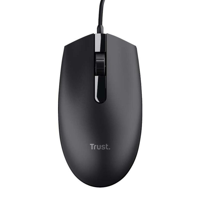 MOUSE USB TRUST BASI 1200 DPI - 3 PULSANTI - UTILIZZO AMBIDESTRO - CAVO DA 1,60 M - NERO