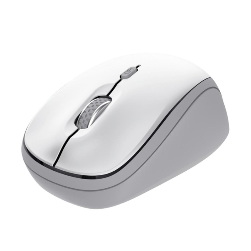 MOUSE WIRELESS BLUETOOTH TRUST IVY+ 1600 DPI - 3 PULSANTI - UTILIZZO AMBIDESTRO - 3 DISPOSITIVI - BIANCO