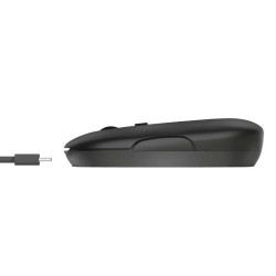 MOUSE WIRELESS RICARICABILE TRUST PUCK 1600 DPI - 3 PULSANTI SILENZIOSI - ULTRA SOTTILE - UTILIZZO AMBIDESTRO - NERO