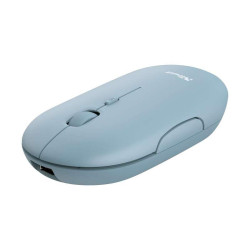 MOUSE WIRELESS RICARICABILE TRUST PUCK 1600 DPI - 3 PULSANTI SILENZIOSI - ULTRA SOTTILE - UTILIZZO AMBIDESTRO - BLU