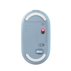 MOUSE WIRELESS RICARICABILE TRUST PUCK 1600 DPI - 3 PULSANTI SILENZIOSI - ULTRA SOTTILE - UTILIZZO AMBIDESTRO - BLU