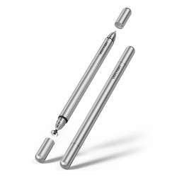 PENNA DIGITALE VENTION 2 IN 1 PER TABLET E SMARTPHONE - MAGNETICA - ALLUMINIO - DOPPIA PUNTA SOSTITUIBILE - 8,9X146,5 MM - GRIGI