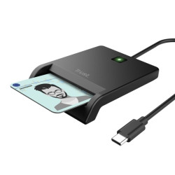 LETTORE DI SMART CARD USB TRUST PRIMO - COMPATIBILE CON DNI 4.0 - EID, EDOWN E CIE - NERO
