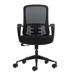 SEDIA DA UFFICIO ERGONOMICA OQONOS CHERG 006 CON SCHIENALE IN RETE TRASPIRANTE, PISTONE A GAS DI CLASSE 4, SUPPORTO LOMBARE, BRA