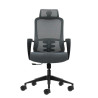 SEDIA DA UFFICIO ERGONOMICA OQONOS CHERG 005 CON POGGIATESTA CERVICALE REGOLABILE, SCHIENALE IN RETE TRASPIRANTE, PISTONE A GAS 