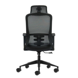 SEDIA DA UFFICIO ERGONOMICA OQONOS CHERG 005 CON POGGIATESTA CERVICALE REGOLABILE, SCHIENALE IN RETE TRASPIRANTE, PISTONE A GAS 