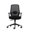SEDIA DA UFFICIO ERGONOMICA OQONOS CHERG 001 CON SUPPORTO LOMBARE REGOLABILE IN ALTEZZA E PROFONDITÀ, SCHIENALE IN RETE TRASPIRA