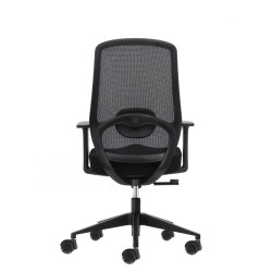 SEDIA DA UFFICIO ERGONOMICA OQONOS CHERG 001 CON SUPPORTO LOMBARE REGOLABILE IN ALTEZZA E PROFONDITÀ, SCHIENALE IN RETE TRASPIRA