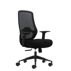 SEDIA DA UFFICIO ERGONOMICA OQONOS CHERG 001 CON SUPPORTO LOMBARE REGOLABILE IN ALTEZZA E PROFONDITÀ, SCHIENALE IN RETE TRASPIRA
