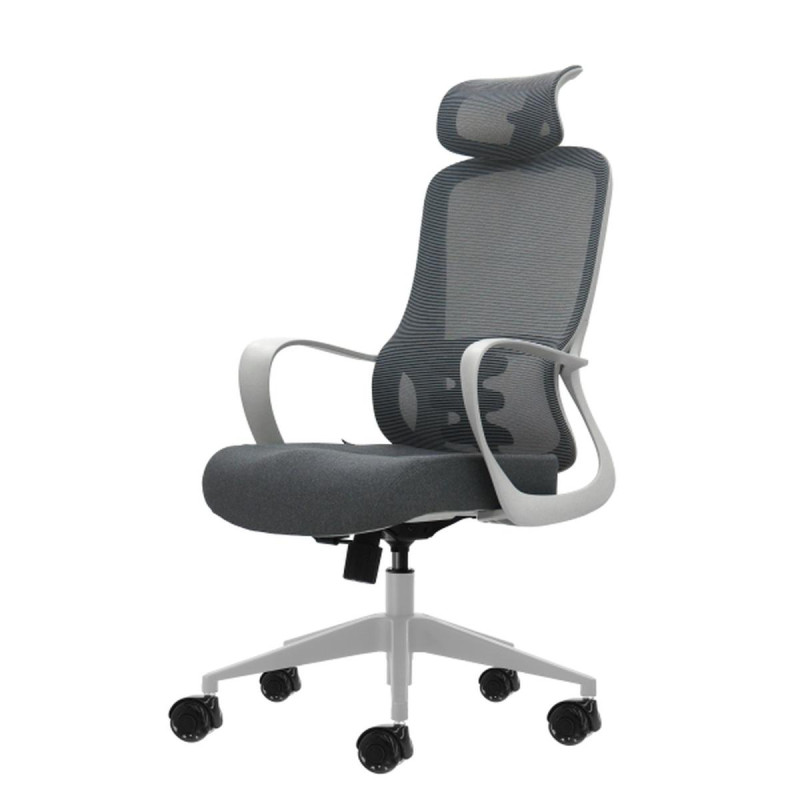 SEDIA DA UFFICIO ERGONOMICA OQONOS CHERG 008 CON POGGIATESTA CERVICALE REGOLABILE, SCHIENALE IN RETE TRASPIRANTE, PISTONE A GAS 