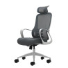SEDIA DA UFFICIO ERGONOMICA OQONOS CHERG 008 CON POGGIATESTA CERVICALE REGOLABILE, SCHIENALE IN RETE TRASPIRANTE, PISTONE A GAS 