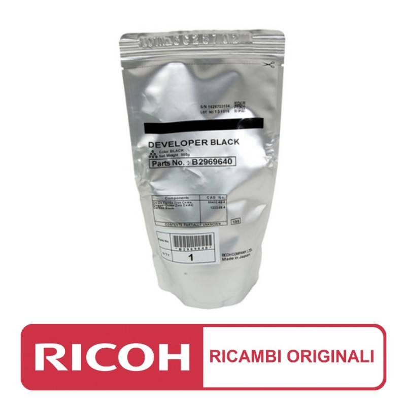 DEVELOPER ORIGINALE (B2969640, K206) RICOH AFICIO MP3500 (1X500G)