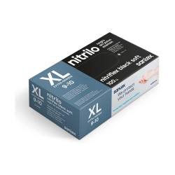 GUANTI IN NITRILE TAGLIA L SANTEX PACK (100PZ) SENZA POLVERE - SENZA LATTICE - AMBIDESTRO - NON STERILE - COLORE NERO